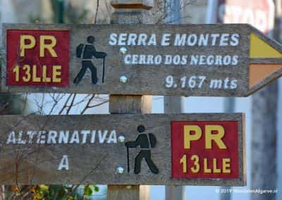Routeborden wandelroutes Algarve Loulé